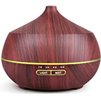 Humidificador difusor de aroma de aromaterapia de 400 ml- niebla fría ajustable ultrasónica- apagado automático sin agua…